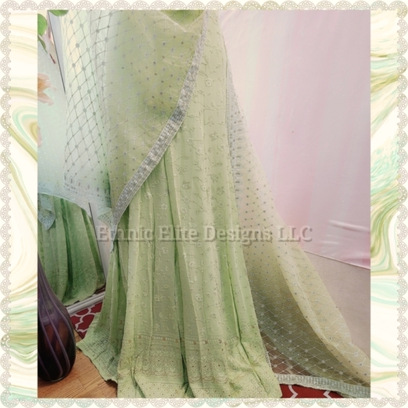 New boutique Sabyasachi inspired Lehenga Choli- Georgette Lehenga-blouse… - Picture 7 of 10